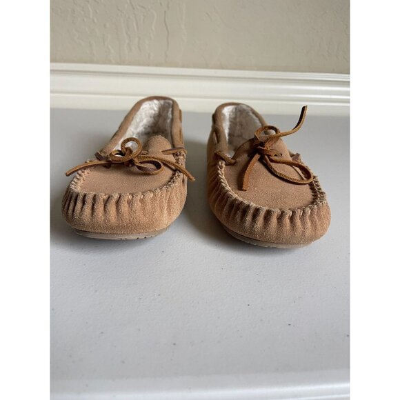 MINNETONKA Size 7M Brown Suede Leather Moccasins - Picture 5 of 7